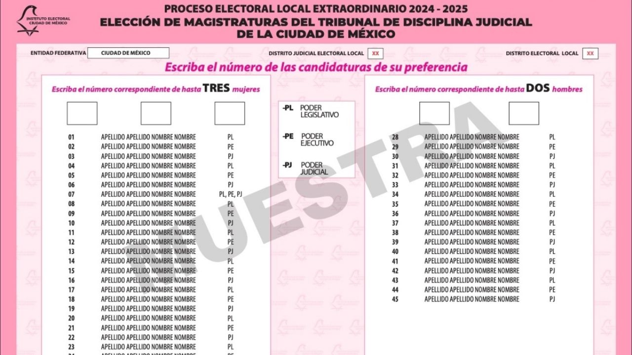 IECM aprueba diseño de las boletas electorales para la elección judicial