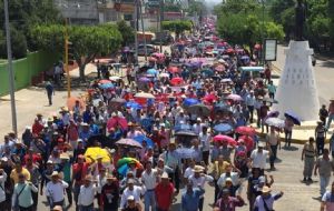 Maestros de Tamaulipas protestan contra la Reforma al ISSSTE: Exigen respeto a sus derechos laborales